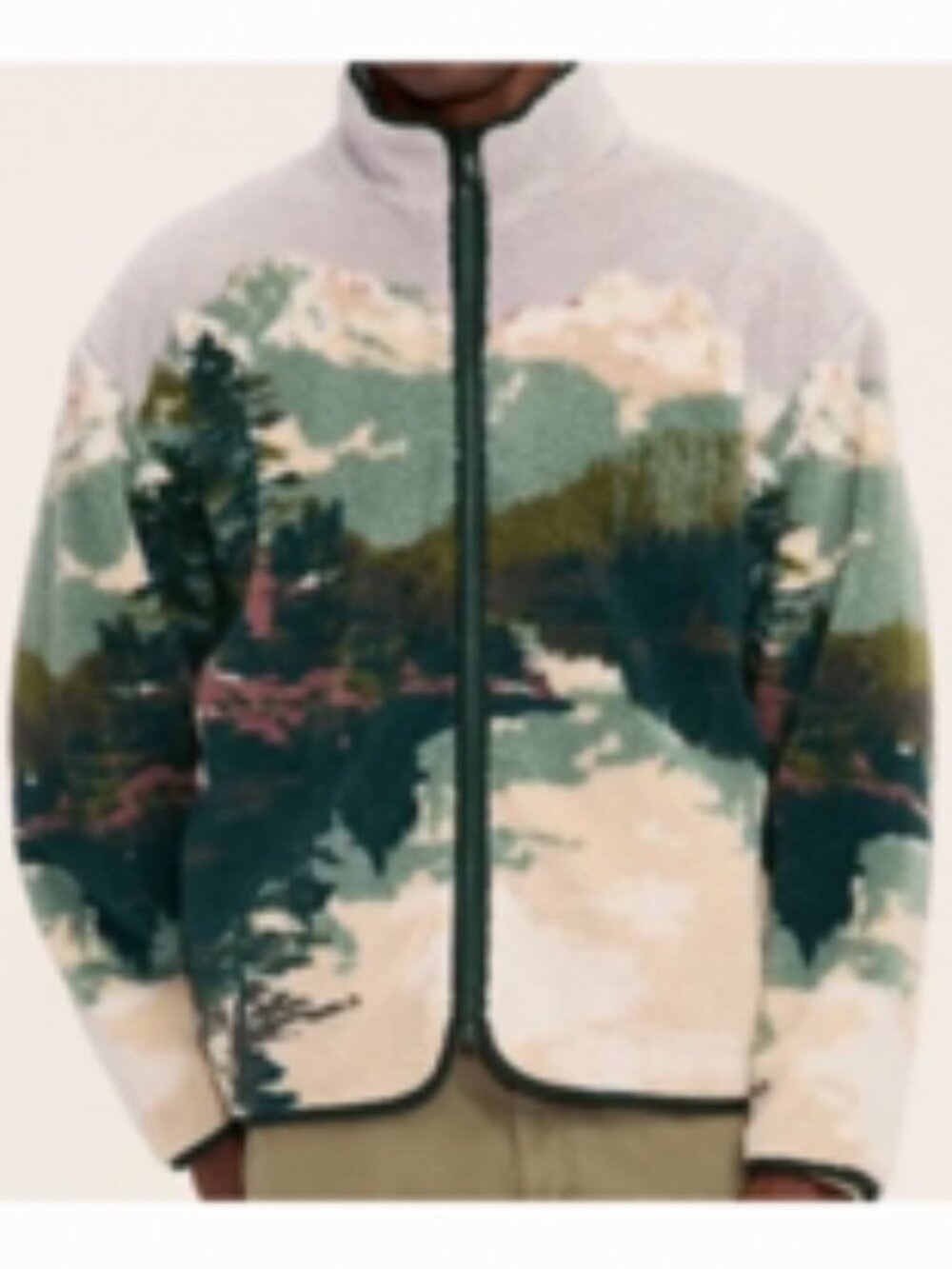 Woolrich Faux Shearling Zip Up Jacket in Medium